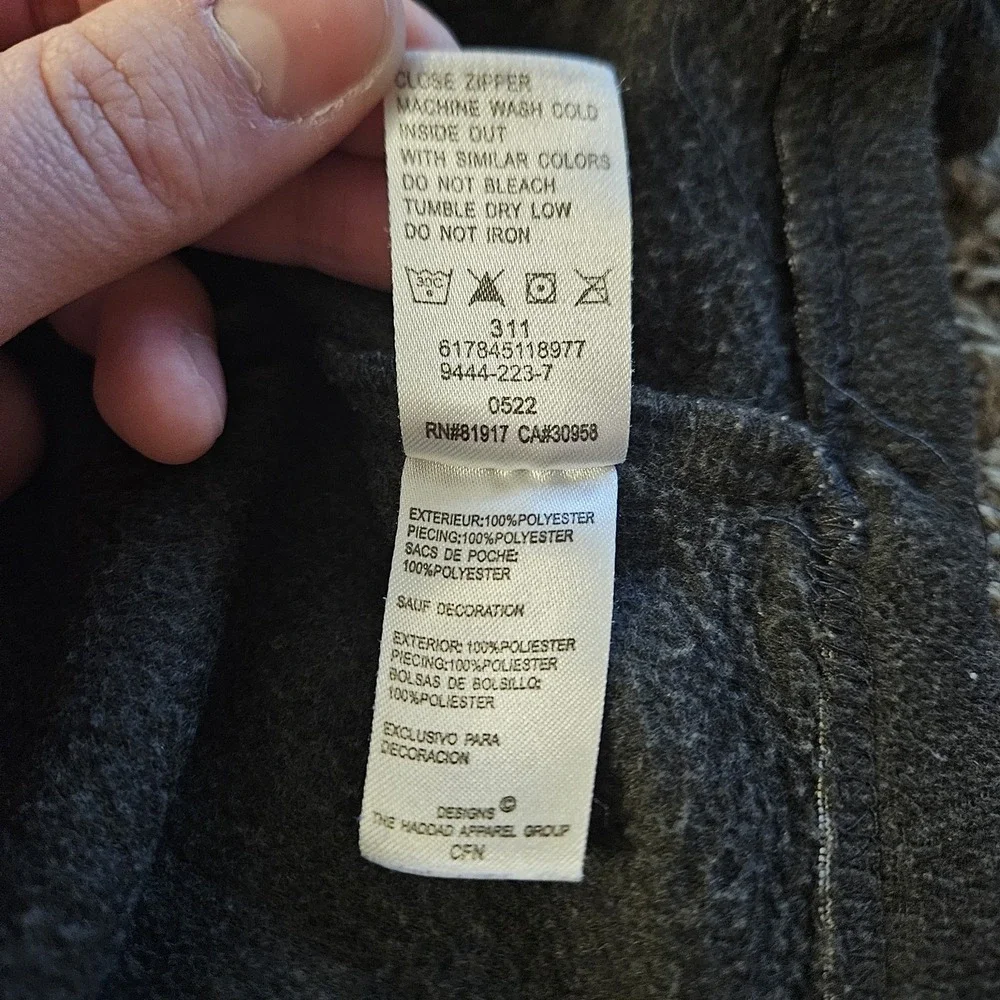 Nike‎ Full Zip Long Sleeve Gray/Black Size 7 Jacket Fleece Youth Kids
